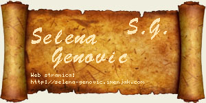 Selena Genović vizit kartica
